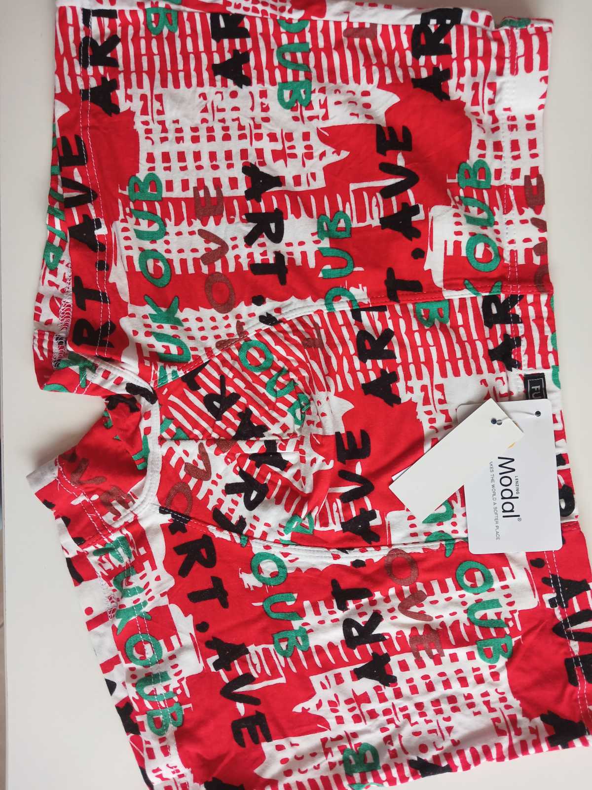 Чоловічі боксери модал, червоні - вигляд спереду