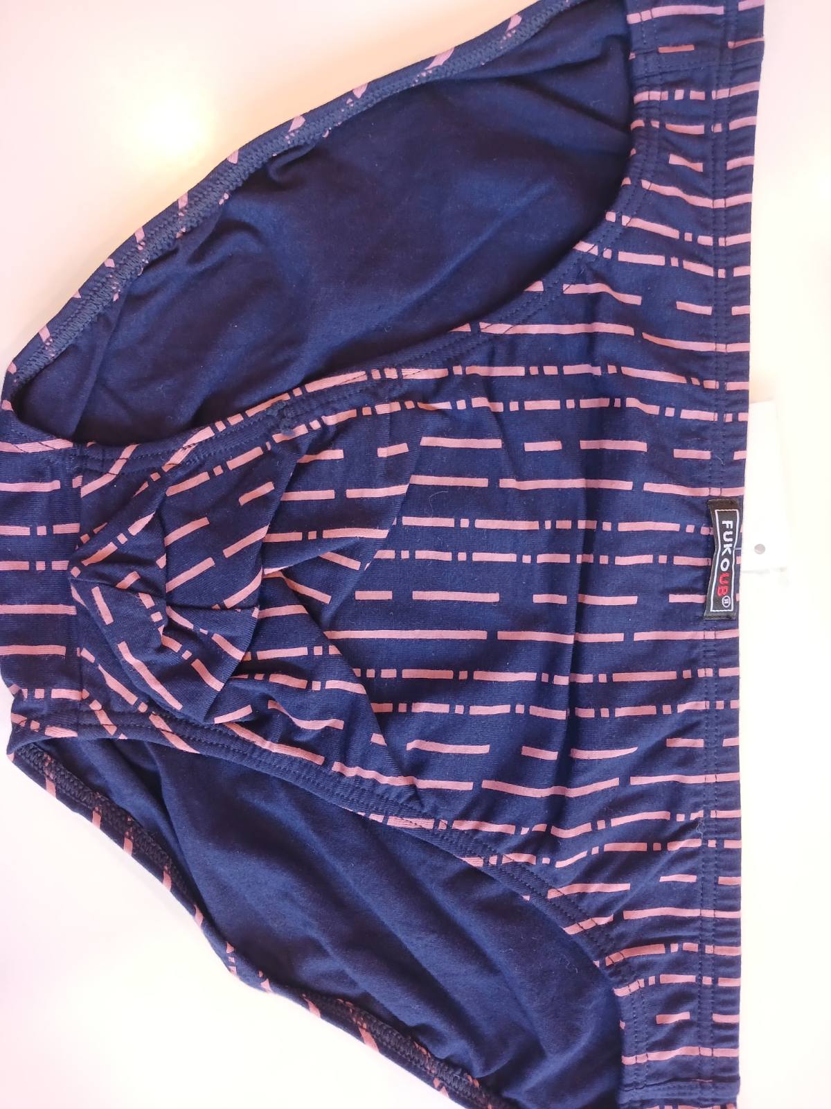 Труси чоловічі плавки (сліпи), бавовна, cині - вигляд спереду