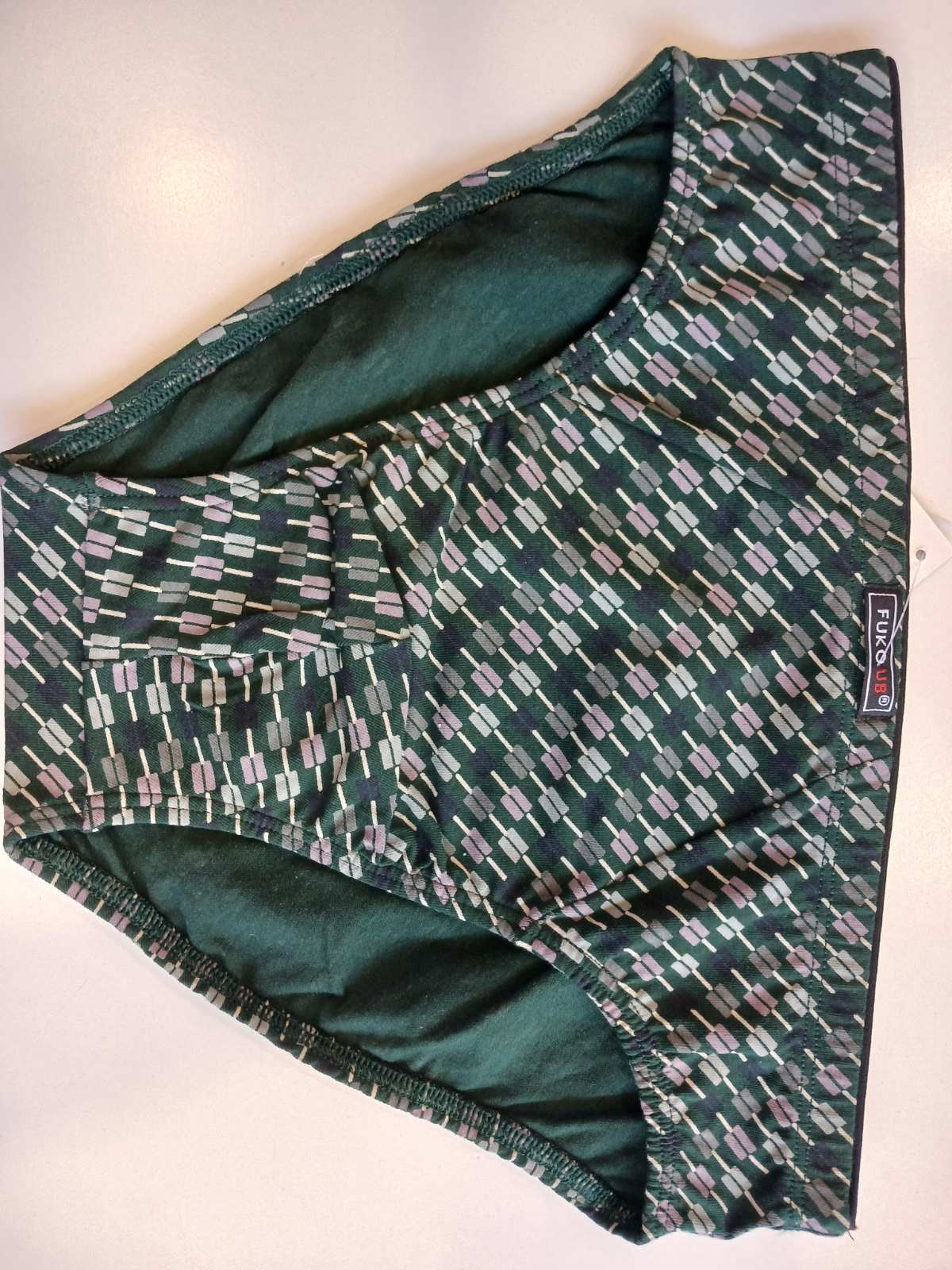 Труси чоловічі плавки (сліпи), бавовна, зелені - вигляд спереду