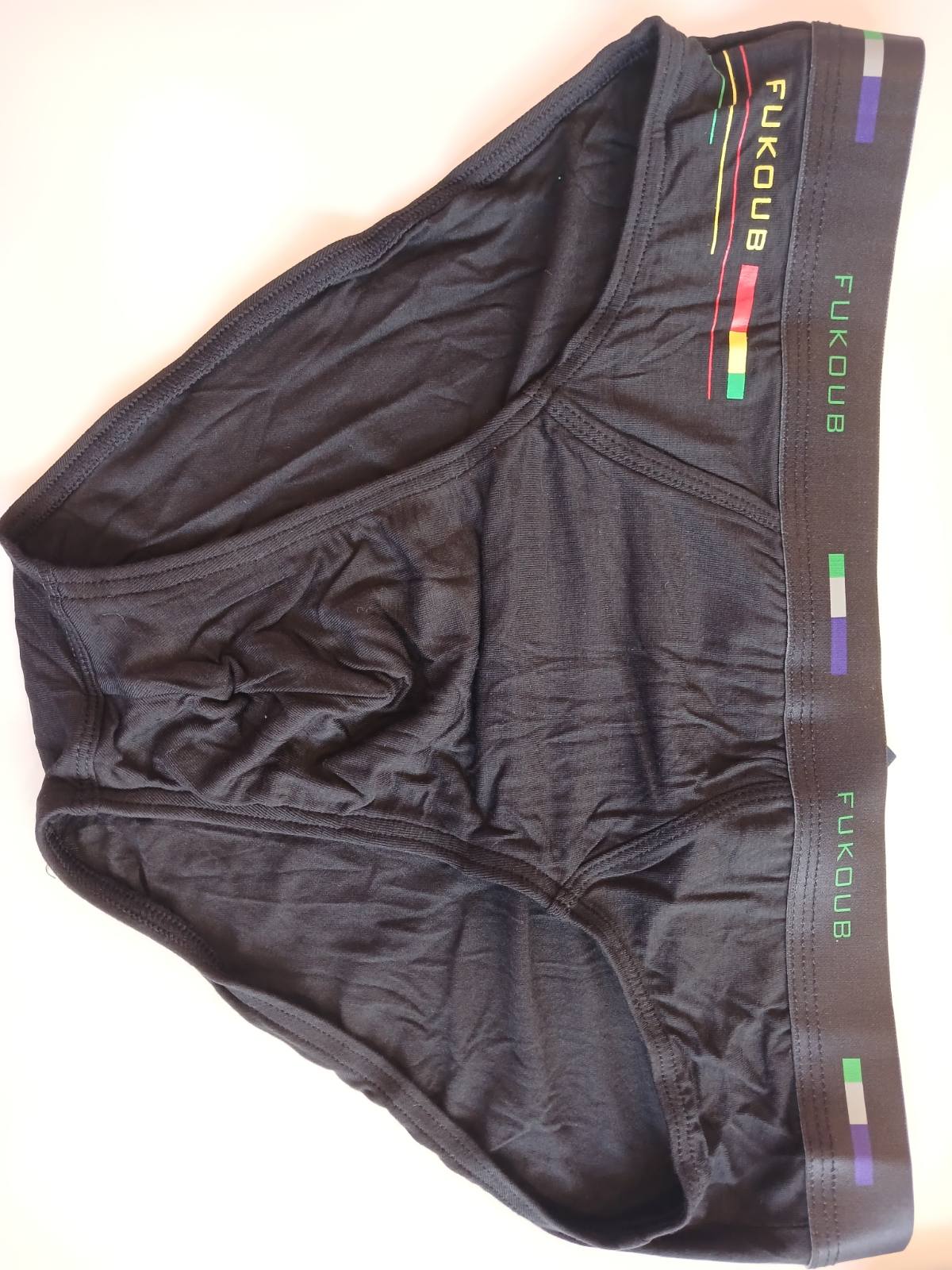 Труси чоловічі плавки (сліпи) модал, чорні - вигляд спереду