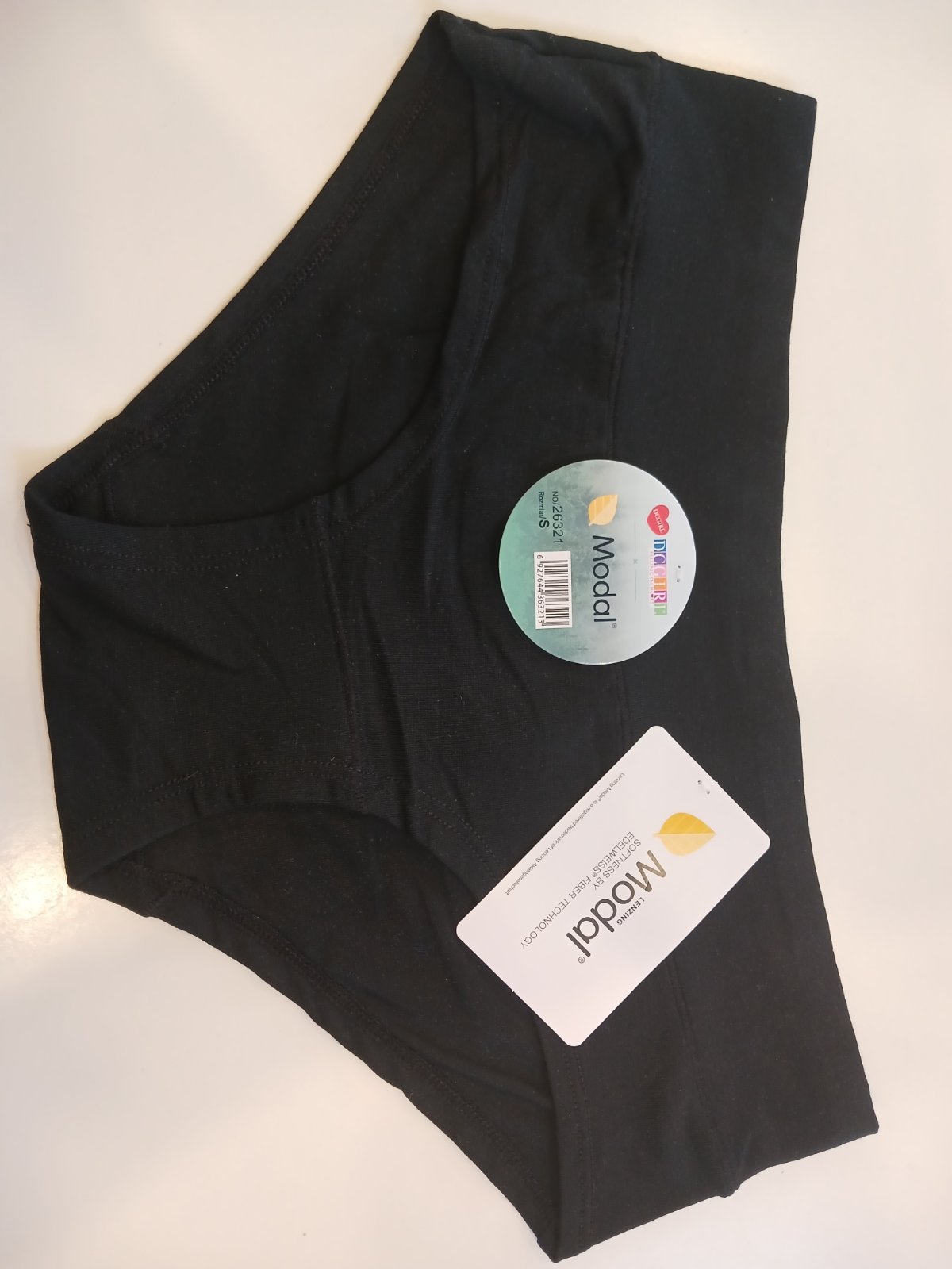 Трусики сліпи, тканина модал, чорні - вигляд спереду