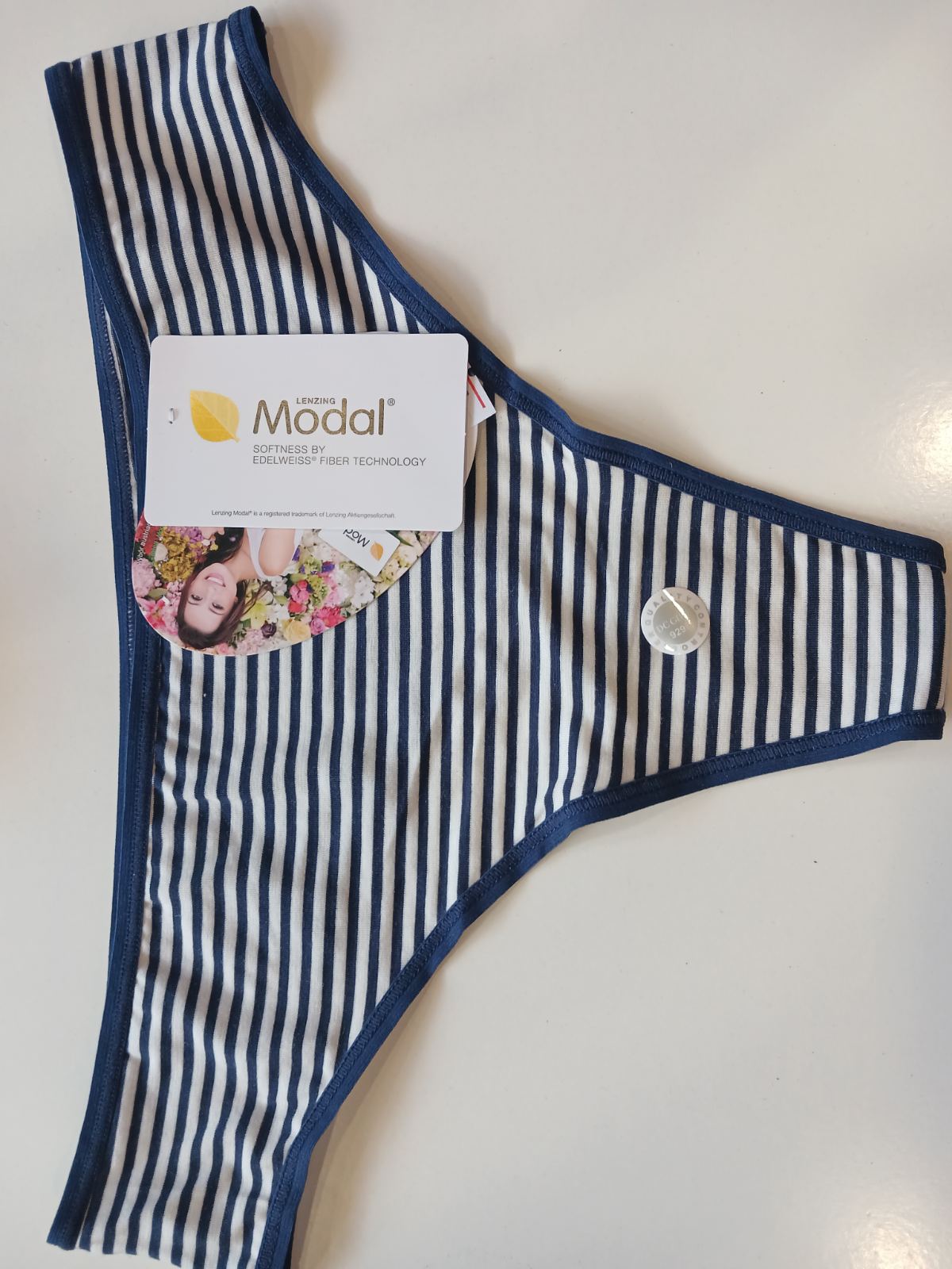 Трусики стрінги в полоску, модал - вигляд спереду