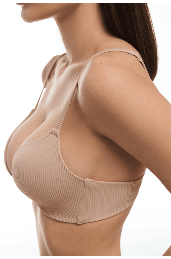 Бюстгальтер без кісточок тканина рубчик - основне фото