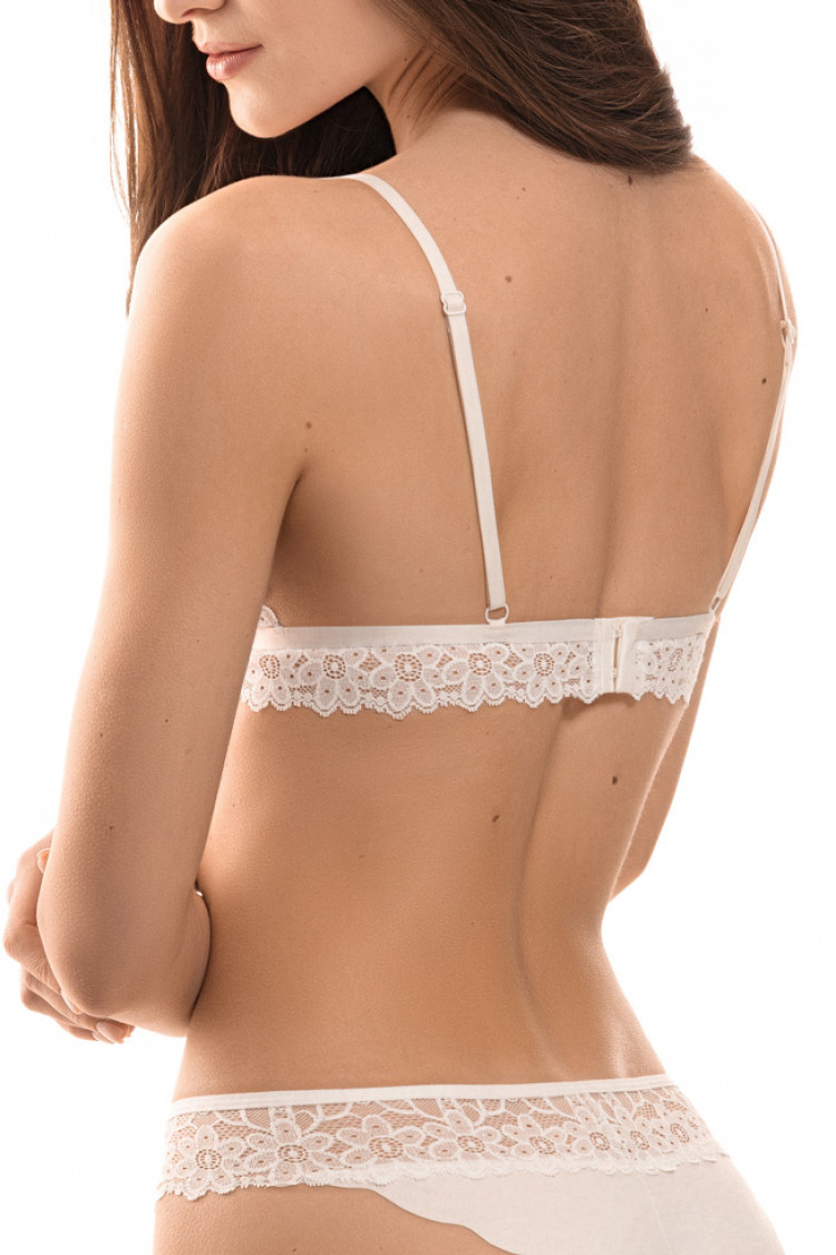 Бюстгальтер-бралетт ANNA молочний - деталі мережива
