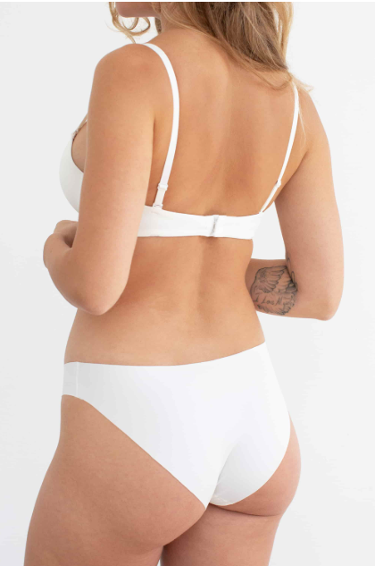 Бюстгальтер push-up, гладкий, антично-білий - вигляд ззаду