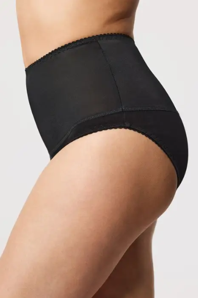Коригуючі жіночі трусики, чорні - деталі мережива