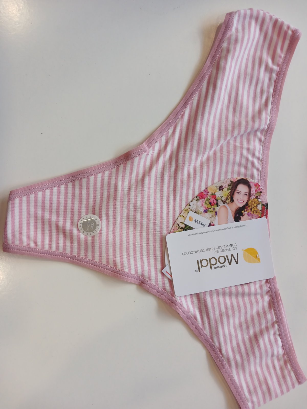 Трусики стрінги в полоску, модал